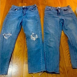Universal Threads and Forever 21 cropped jeans bundle size 4/27”